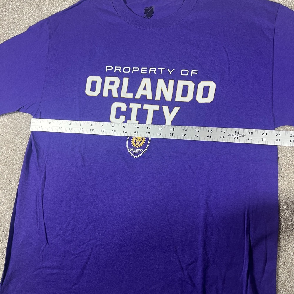 MLS Orlando City SC Property Of Mens Large Purple Short Sleeve Graphic T-Shirt - Picture 5 of 5